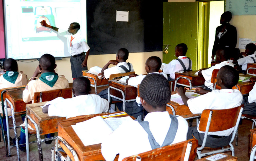 smart board at fluorspar primary