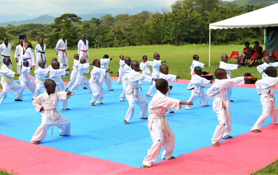 Dojo opening, taekwondo practice