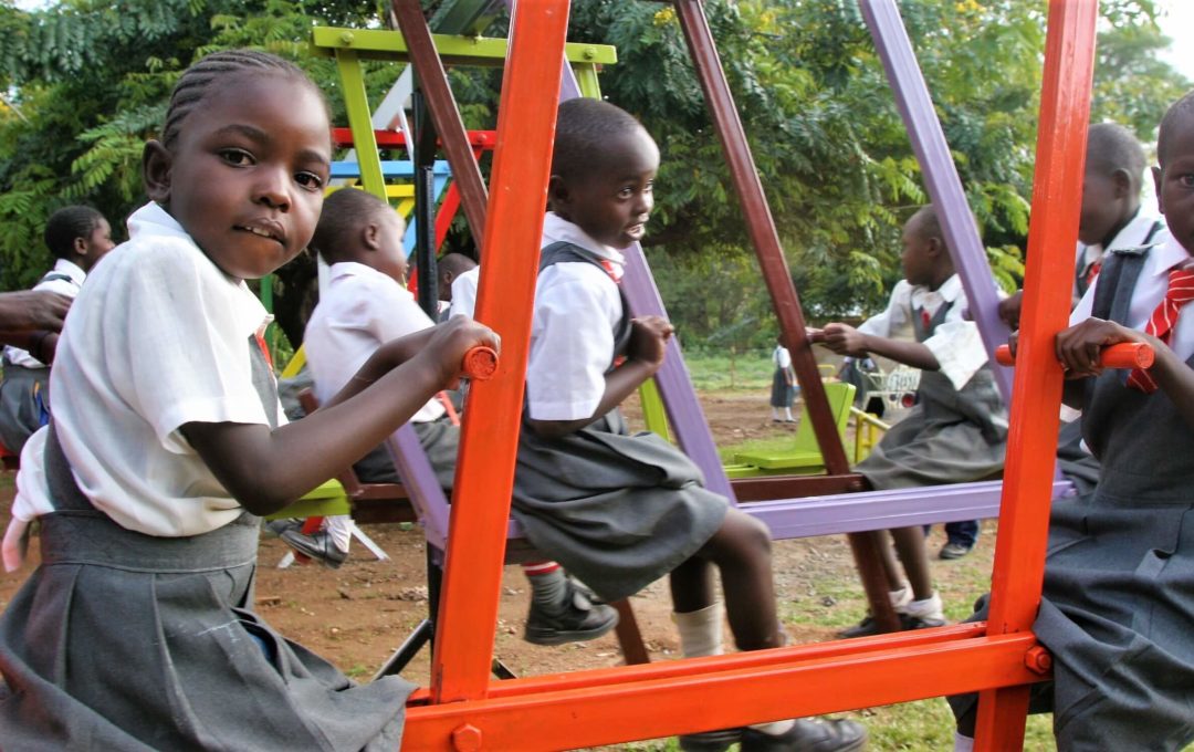 students playing