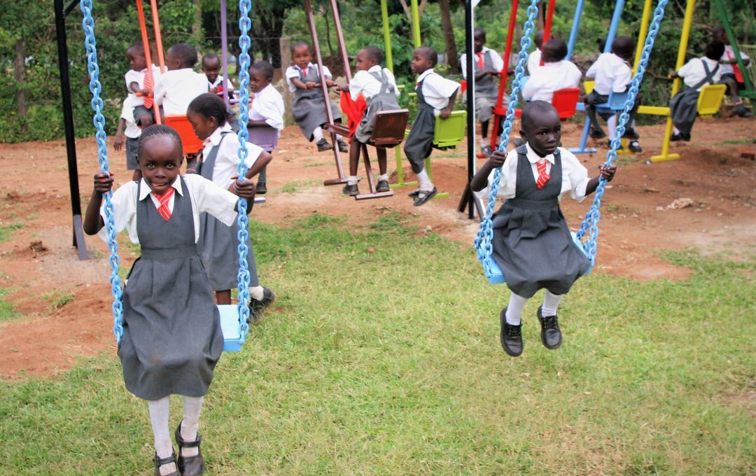 Children playing at school